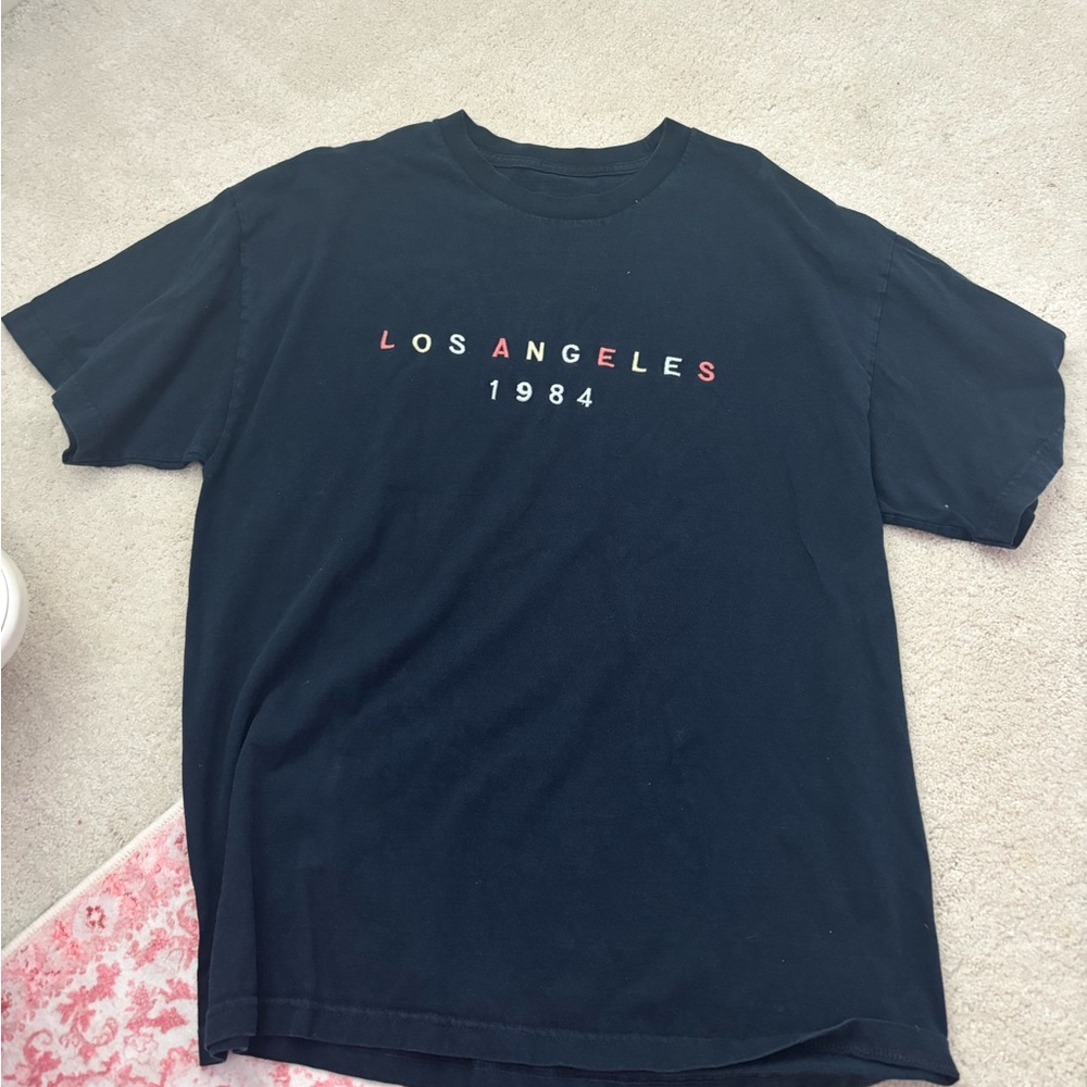 Brandy Melville Black Short Sleeve Tee Los Angeles 1984
